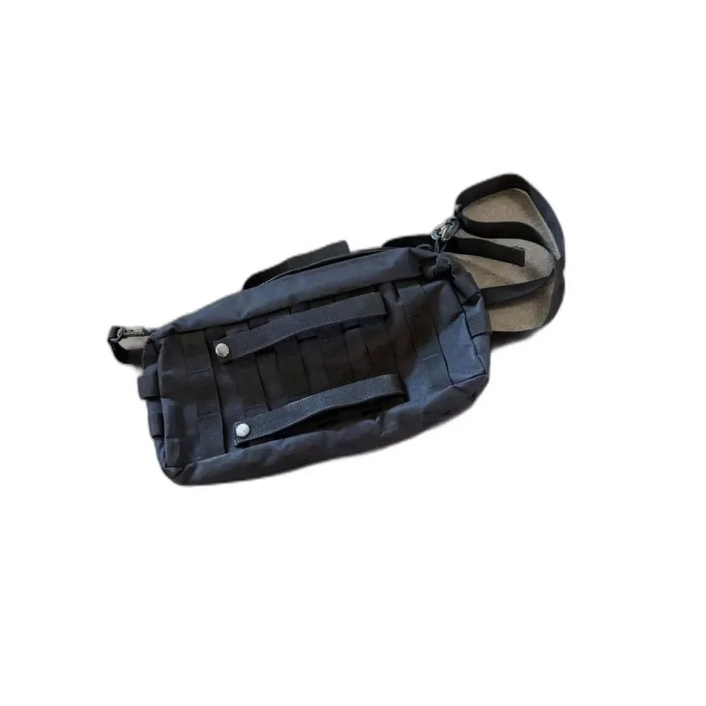 Men's Black Tactical Sling Belt Bag with MOLLE Webbing